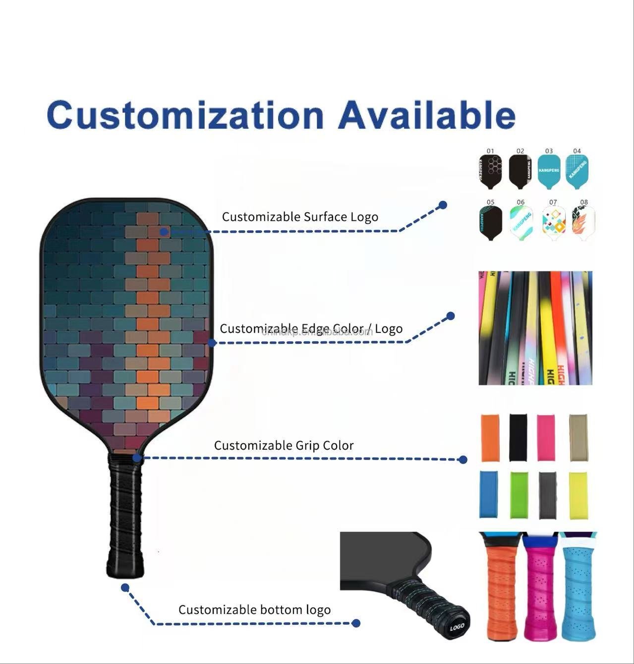 Custom Boomstick 5th Generation Pickleball Paddle Embedded Weighting Integrated Hot Pressing - 图片 4