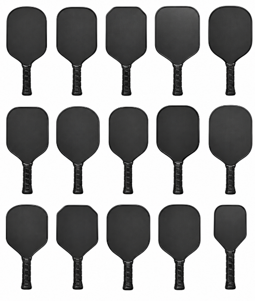 Pickleball paddle shape options: standard, elongated, wide body and hybrid silhouettes
