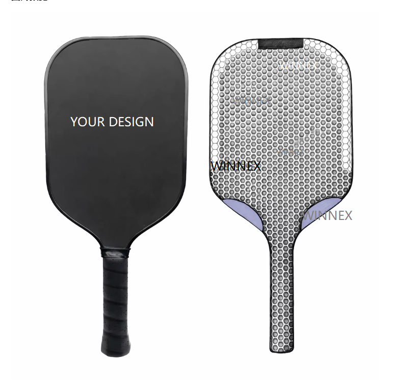 Factory Custom Rough Friction Elongated Pro V 16mm 14mm GEN 5 Carbon Fiber Power Kinetic Framework Pickleball Paddle - 图片 1